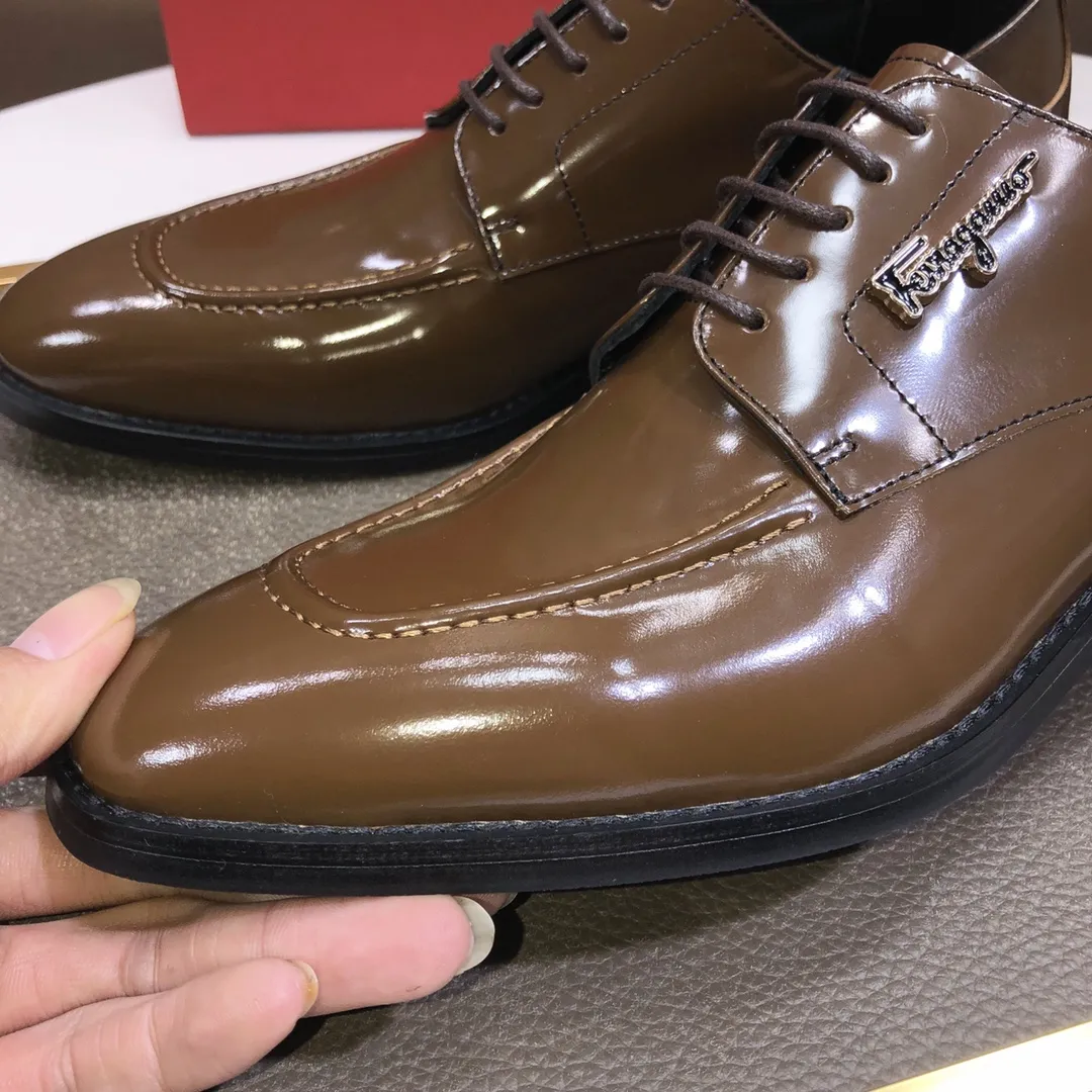 Men's shoes 💰480💰[Ferragamo/Ferragamo] The latest model in the counter, original imported cowhide fabric + sheepskin lining + original luxury metal buckle + original combination outsole, no pressure in comparison 38--44 (custom-made for 45, non-refundable)